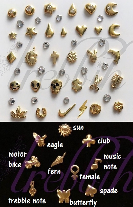 22k Gold & 18k White Gold – Swarovski Tooth Crystals & Tooth Jewelry